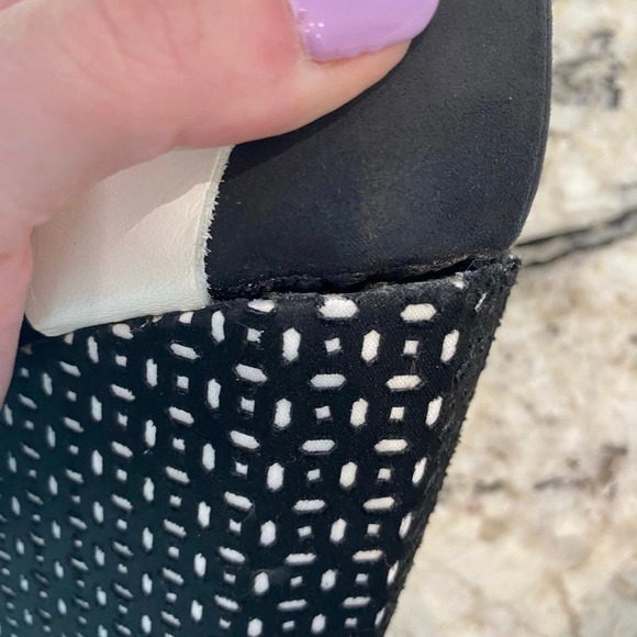 Y2K Diesel Platform Wedge Sandals Black and White - Picture 7 of 11